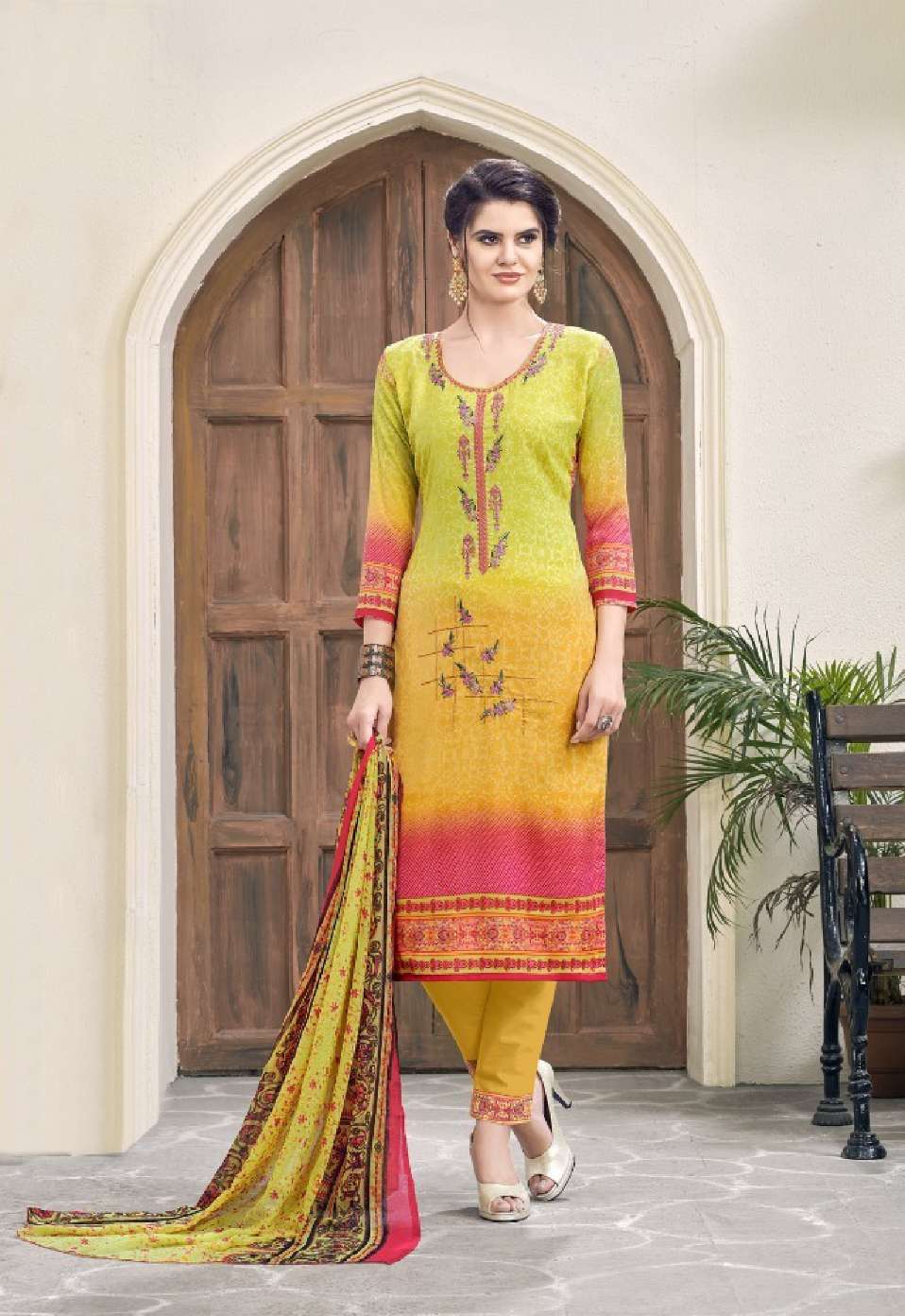 Minu RAABTA Cotton Embroidered Dress Material-8P Catalog
