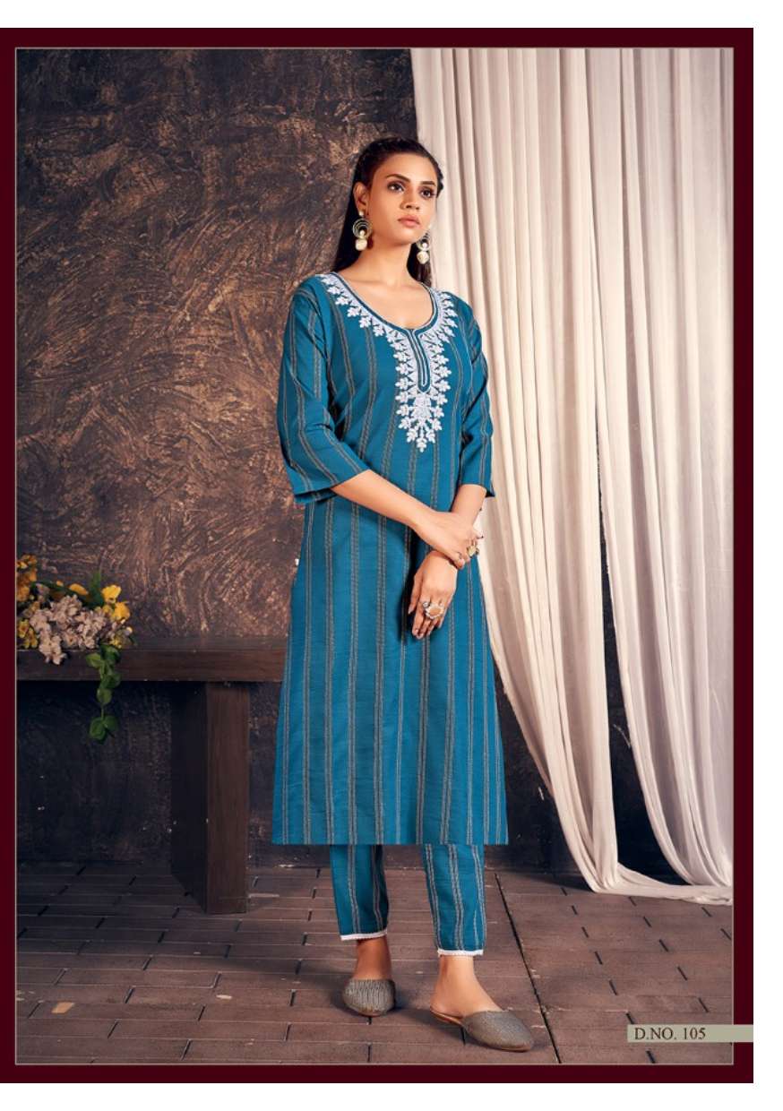 Minu RAKSHA BANDHAN Jacquard Kurtis Combo-7P Catalog