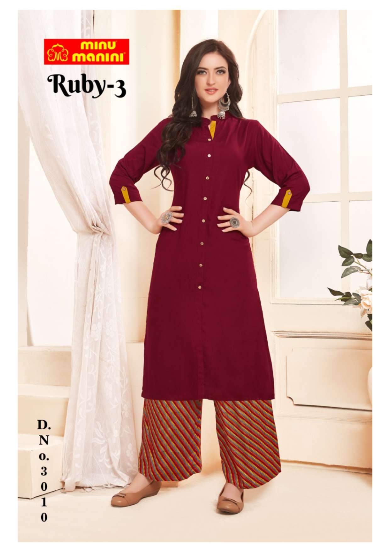 Minu RUBY Vol-3 Rayon Long Kurtis-10P Catalog