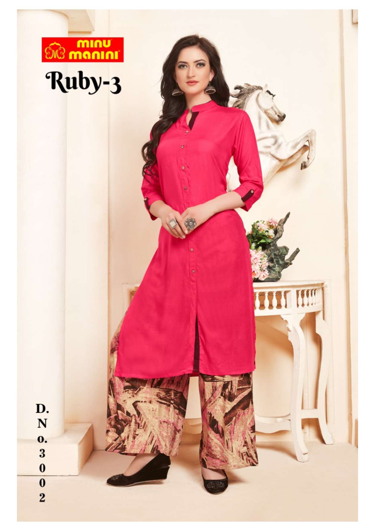 Minu RUBY Vol-3 Rayon Long Kurtis-10P Catalog
