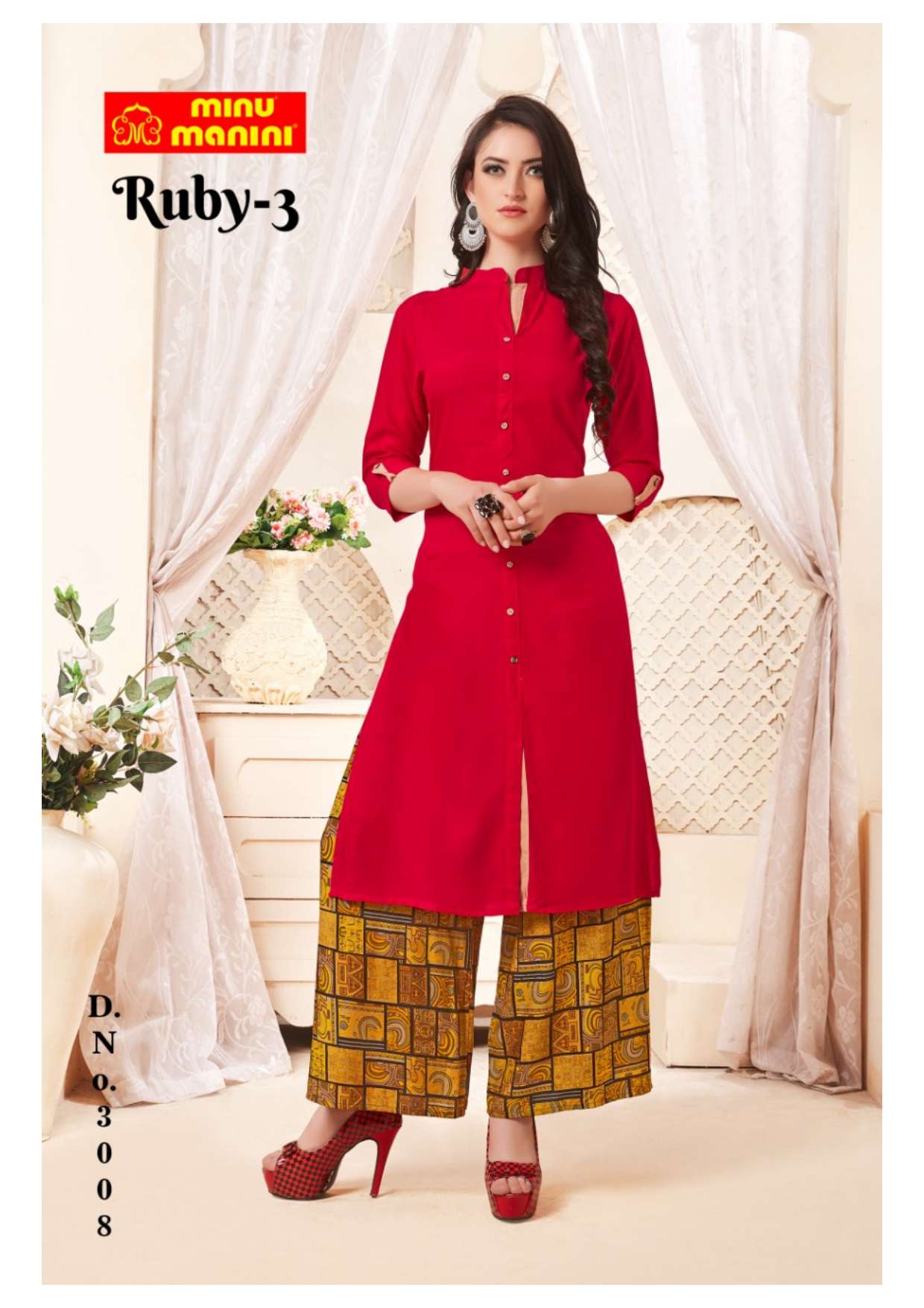 Minu RUBY Vol-3 Rayon Long Kurtis-10P Catalog