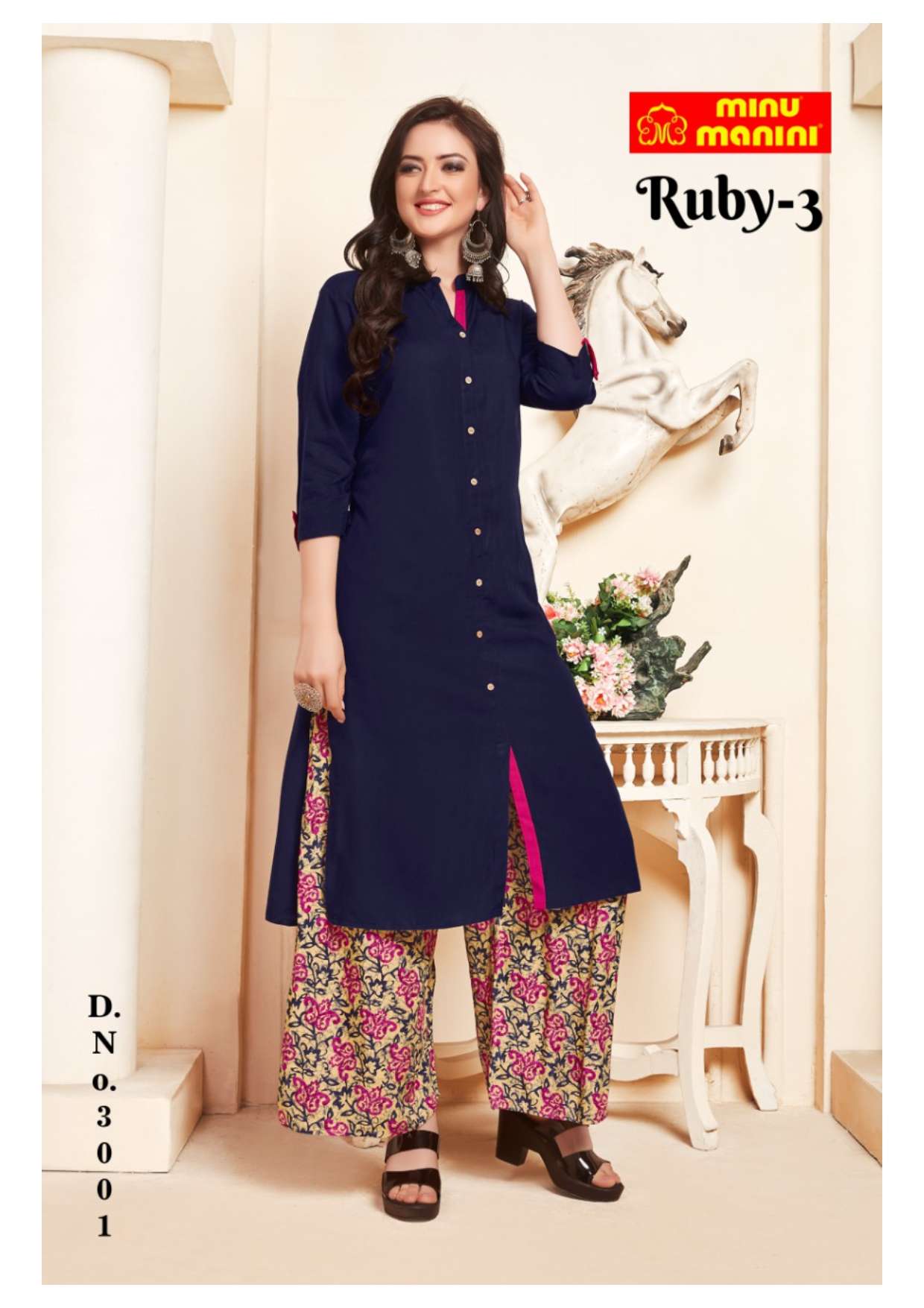 Minu RUBY Vol-3 Rayon Long Kurtis-10P Catalog