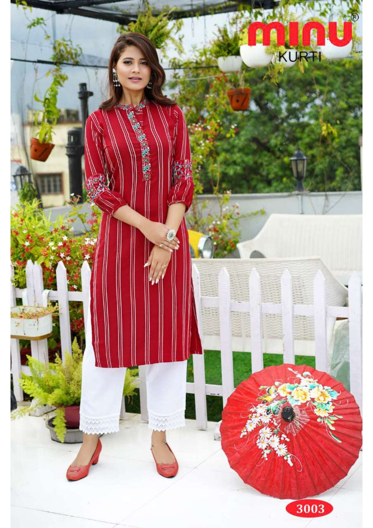 Minu SIYA Vol-3 Rayon Embroidered Long Kurtis-5P Catalog
