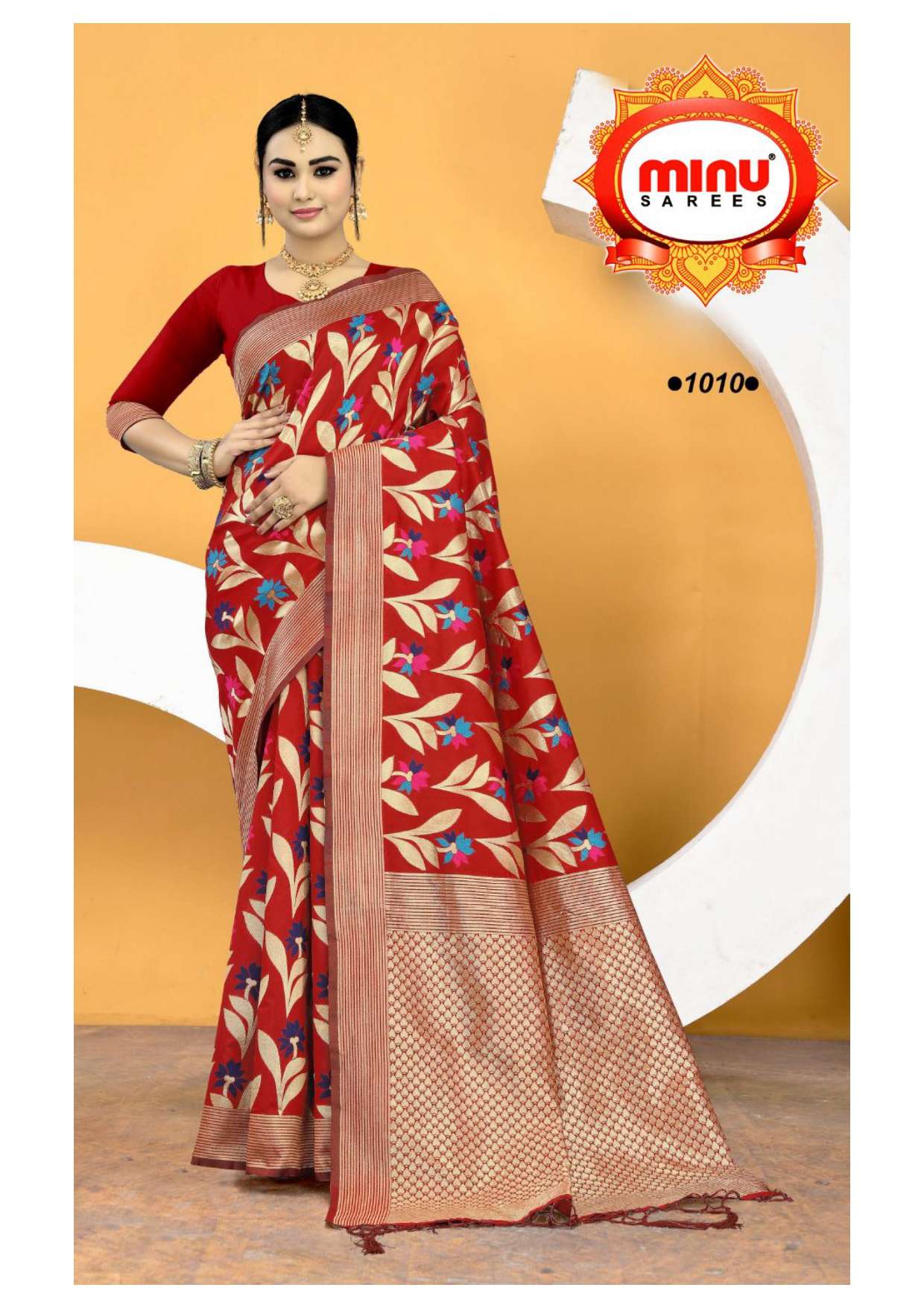 Minu TEEN PATTI Chanderi Silk Saree-10P Catalog