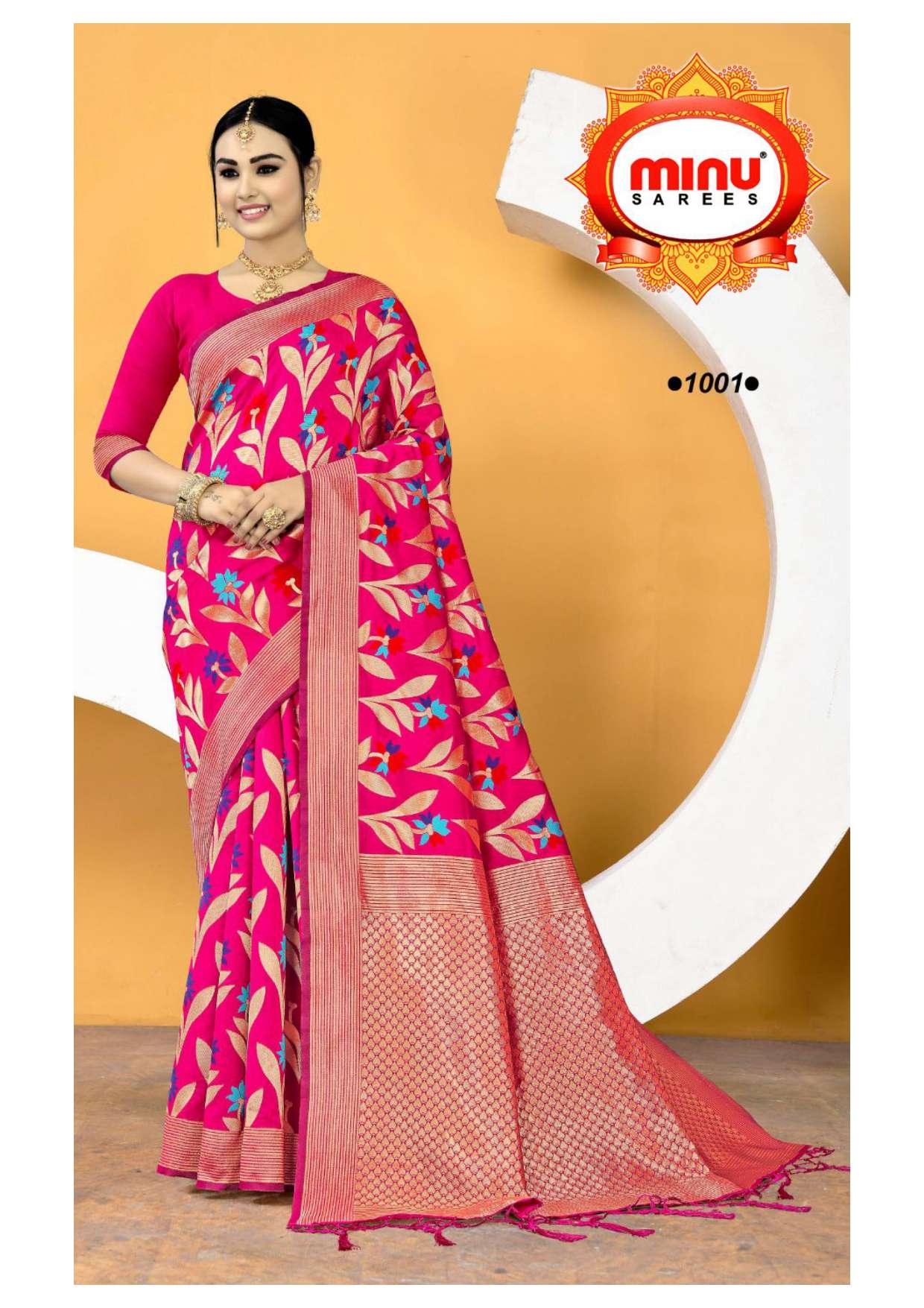 Minu TEEN PATTI Chanderi Silk Saree-10P Catalog