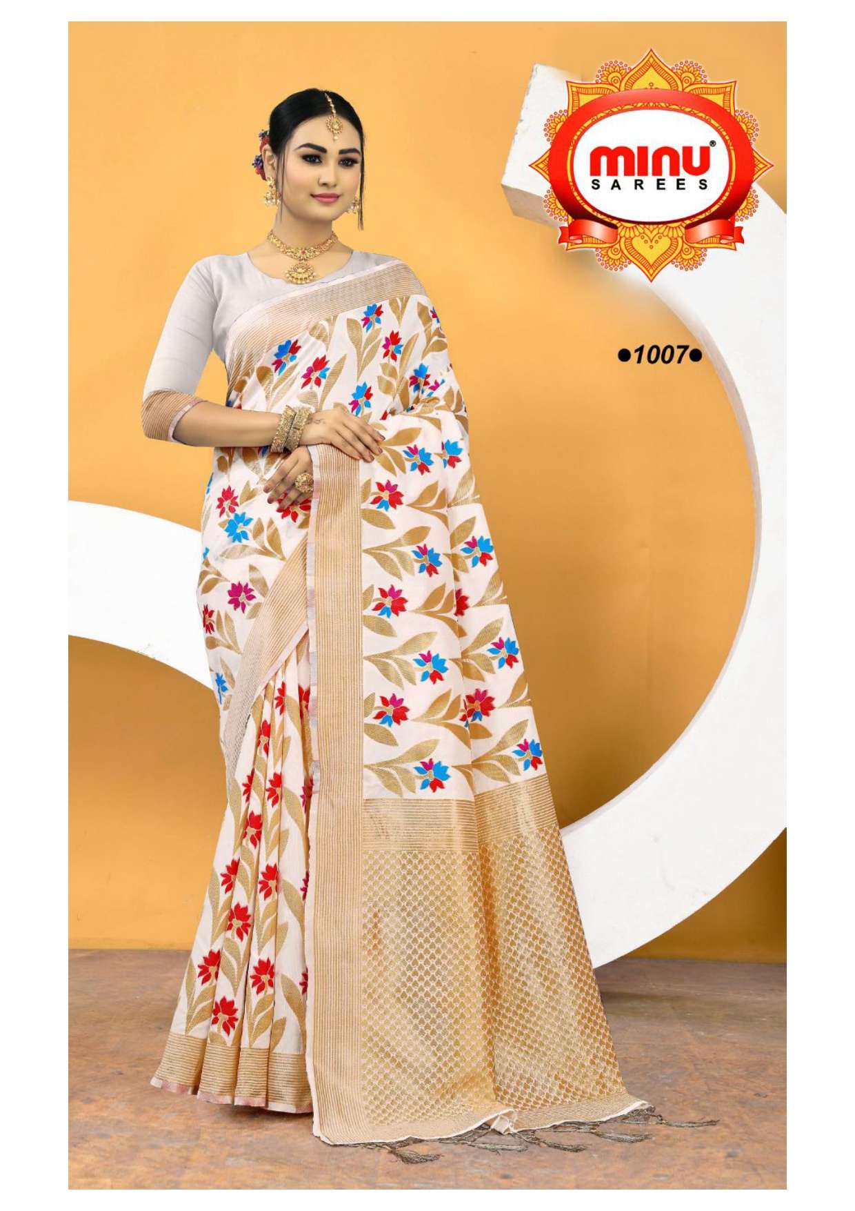 Minu TEEN PATTI Chanderi Silk Saree-10P Catalog