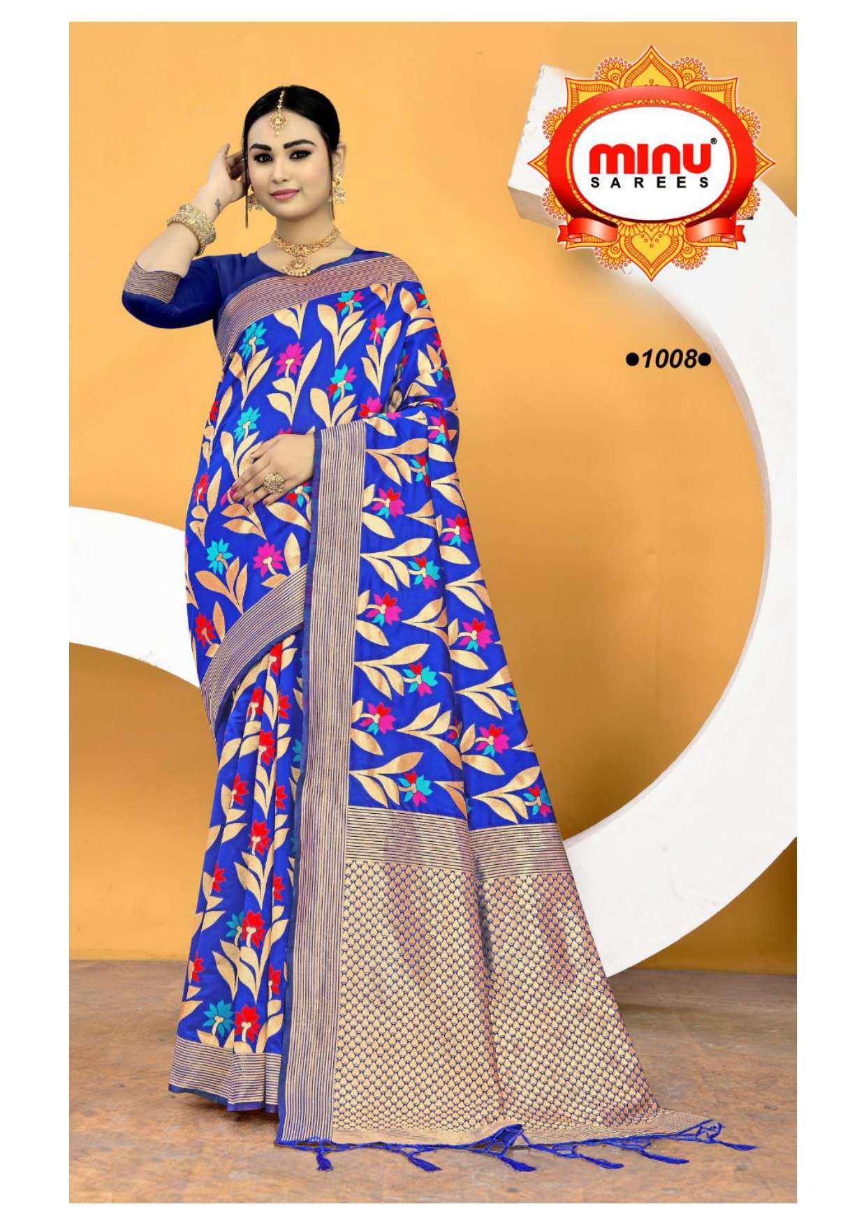 Minu TEEN PATTI Chanderi Silk Saree-10P Catalog