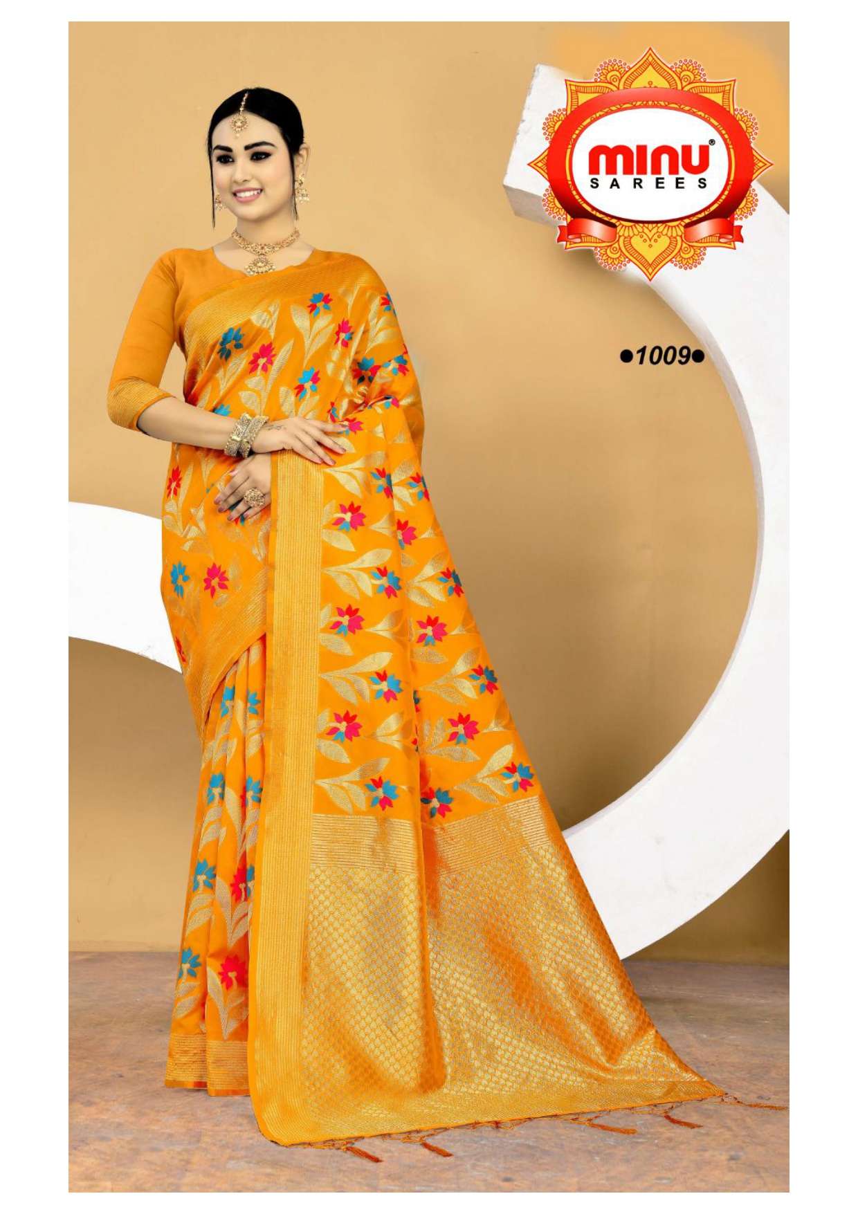 Minu TEEN PATTI Chanderi Silk Saree-10P Catalog