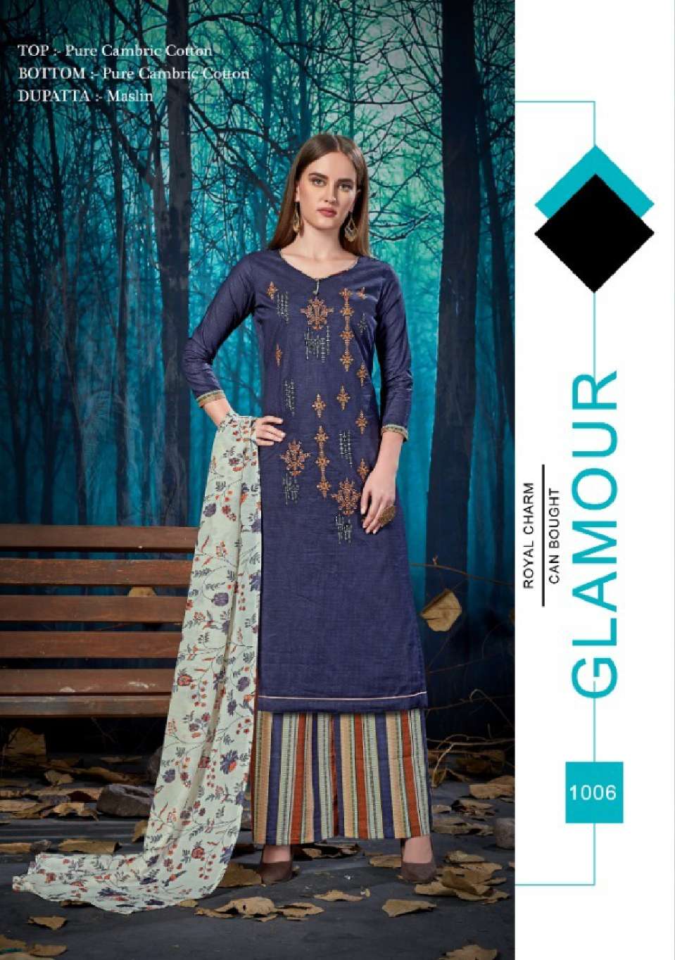 Minu TRISHA Cotton Embroidery Dress Material-8P Catalog