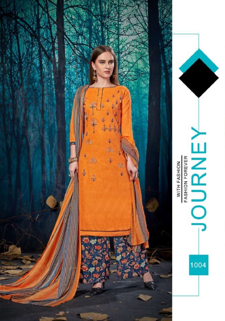 Minu TRISHA Cotton Embroidery Dress Material-8P Catalog