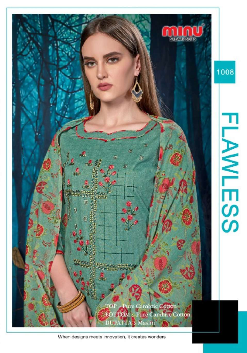 Minu TRISHA Cotton Embroidery Dress Material-8P Catalog