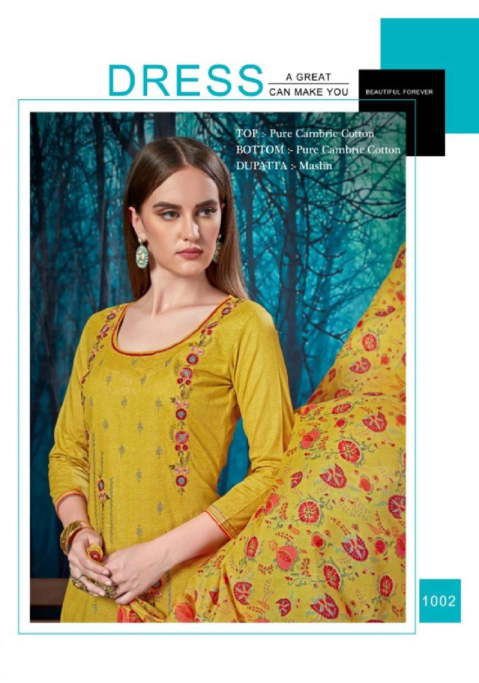 Minu TRISHA Cotton Embroidery Dress Material-8P Catalog