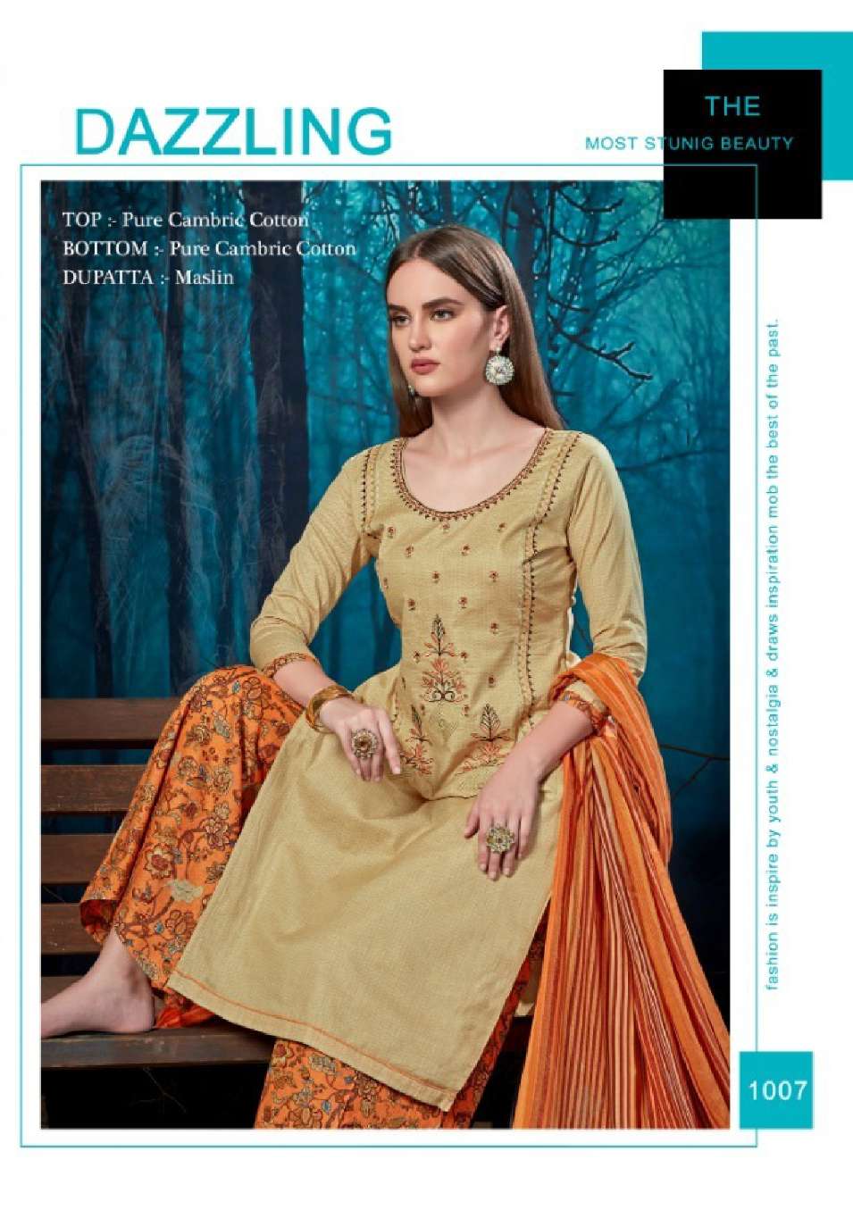 Minu TRISHA Cotton Embroidery Dress Material-8P Catalog