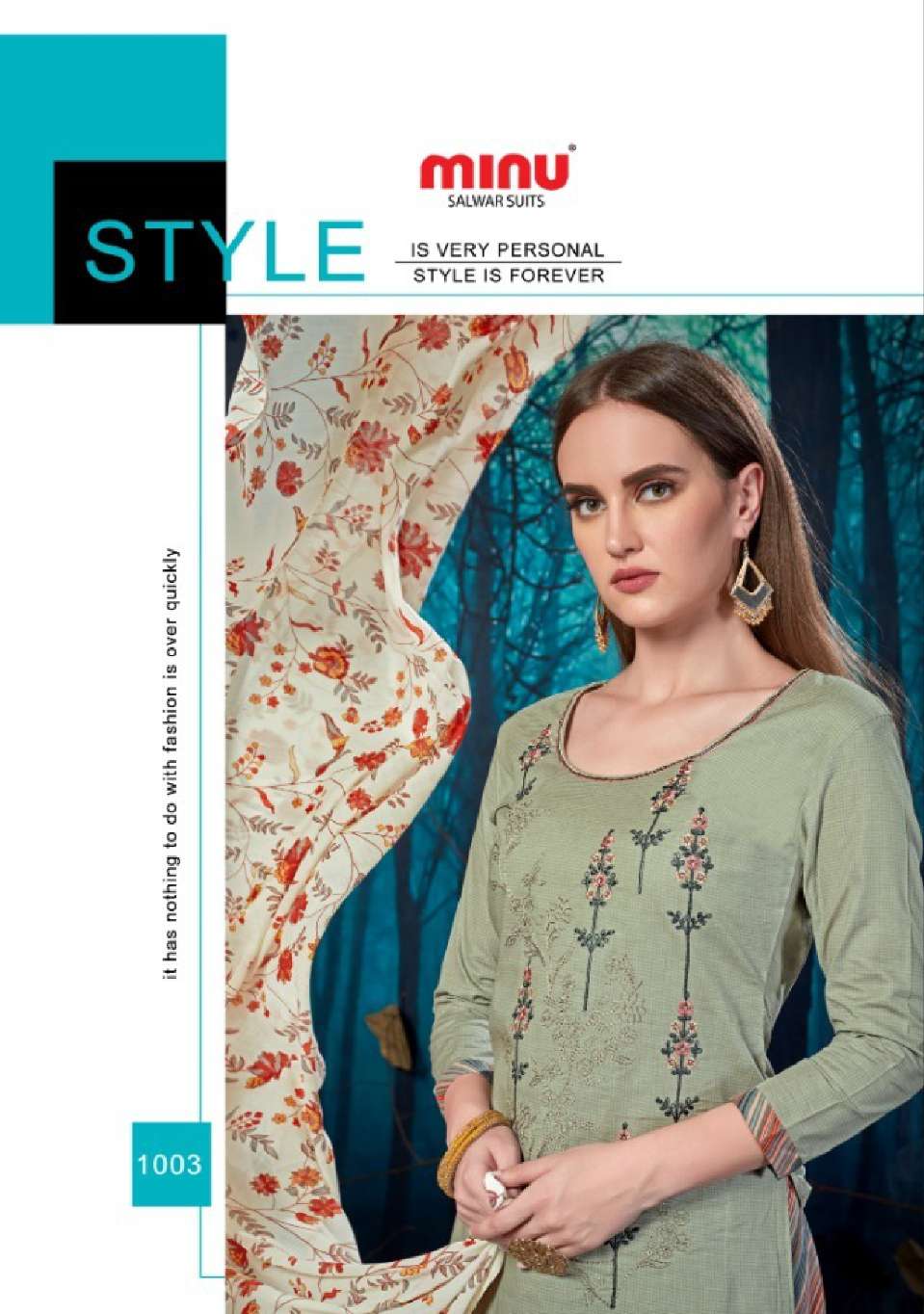 Minu TRISHA Cotton Embroidery Dress Material-8P Catalog