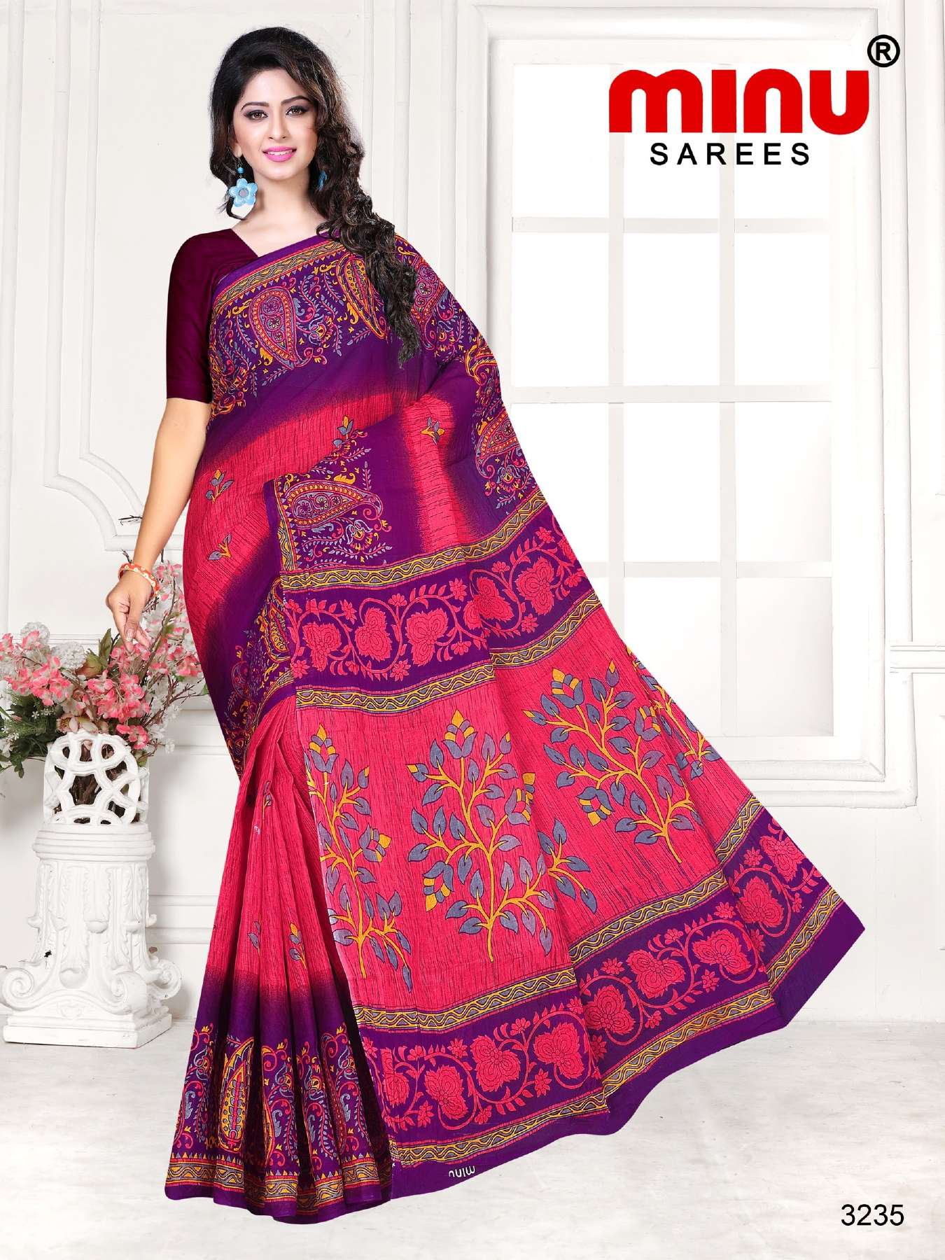 Minu TUKTUKI ( Riya ) Cotton Printed Saree-15P Catalog