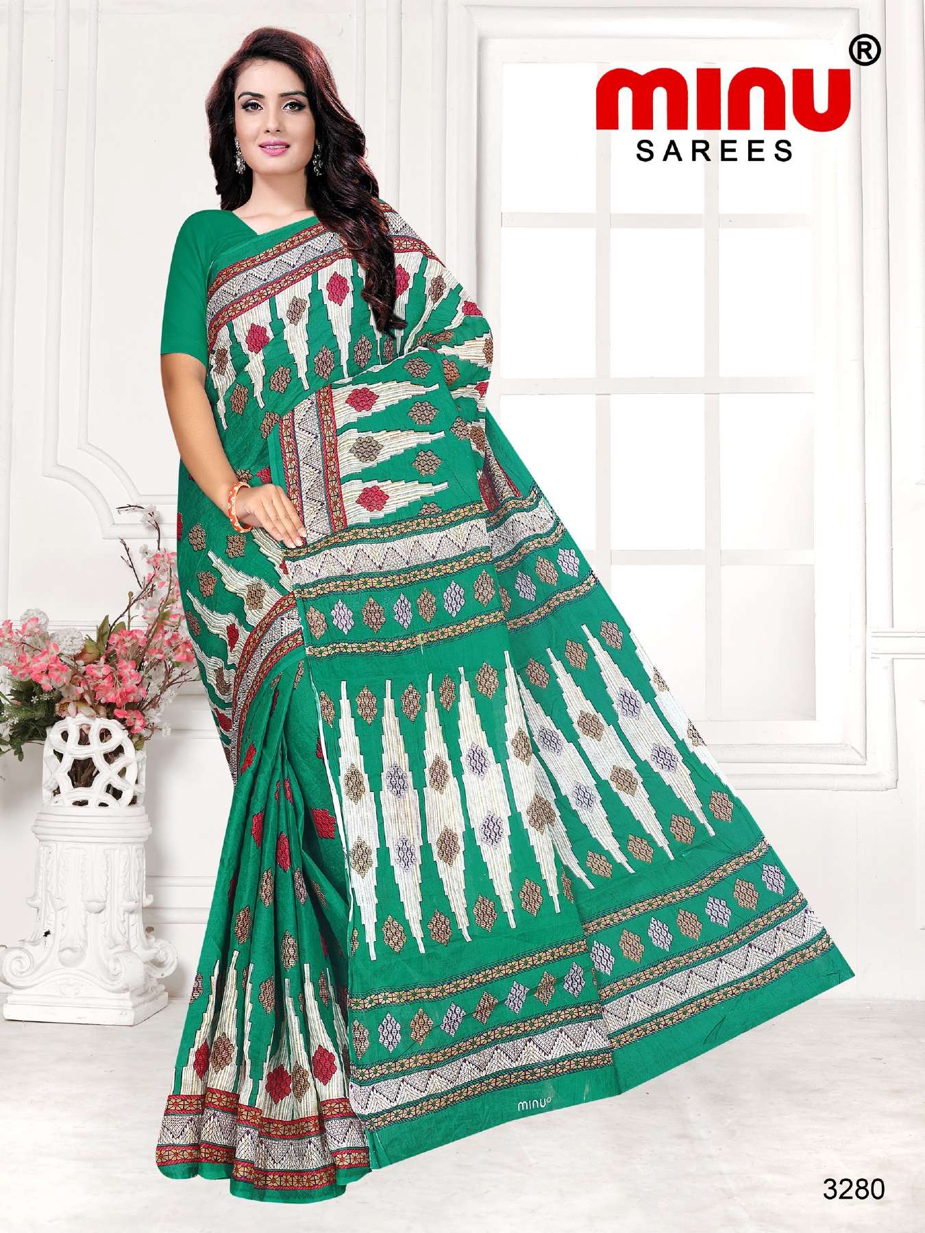 Minu TUKTUKI ( Riya ) Cotton Printed Saree-15P Catalog