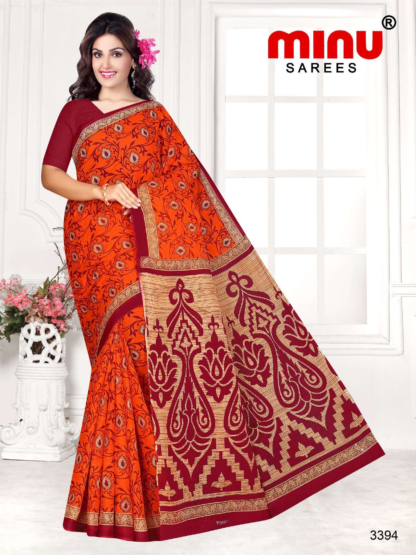 Minu TUKTUKI ( Riya ) Cotton Printed Saree-15P Catalog