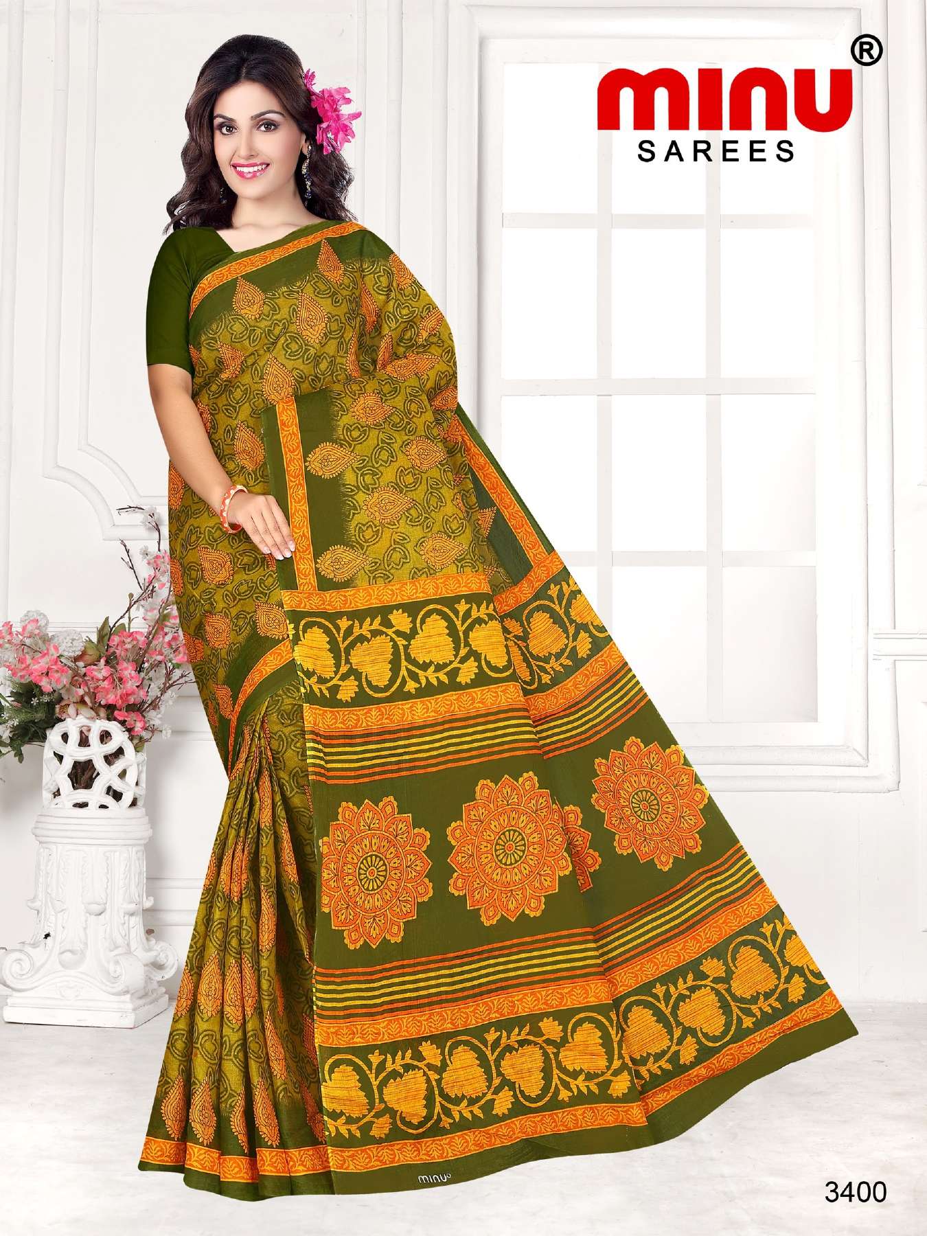 Minu TUKTUKI ( Riya ) Cotton Printed Saree-15P Catalog