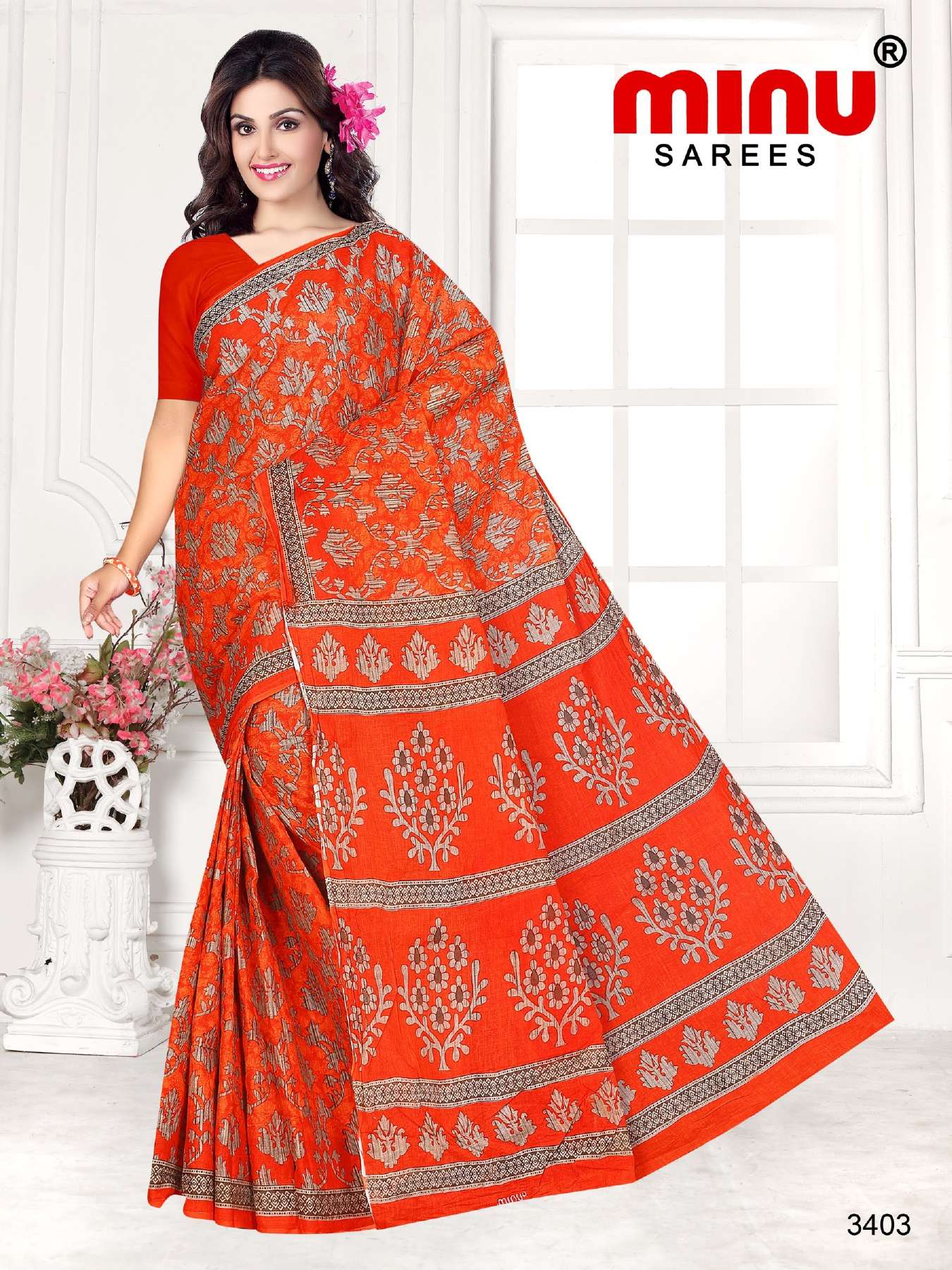 Minu TUKTUKI ( Riya ) Cotton Printed Saree-15P Catalog