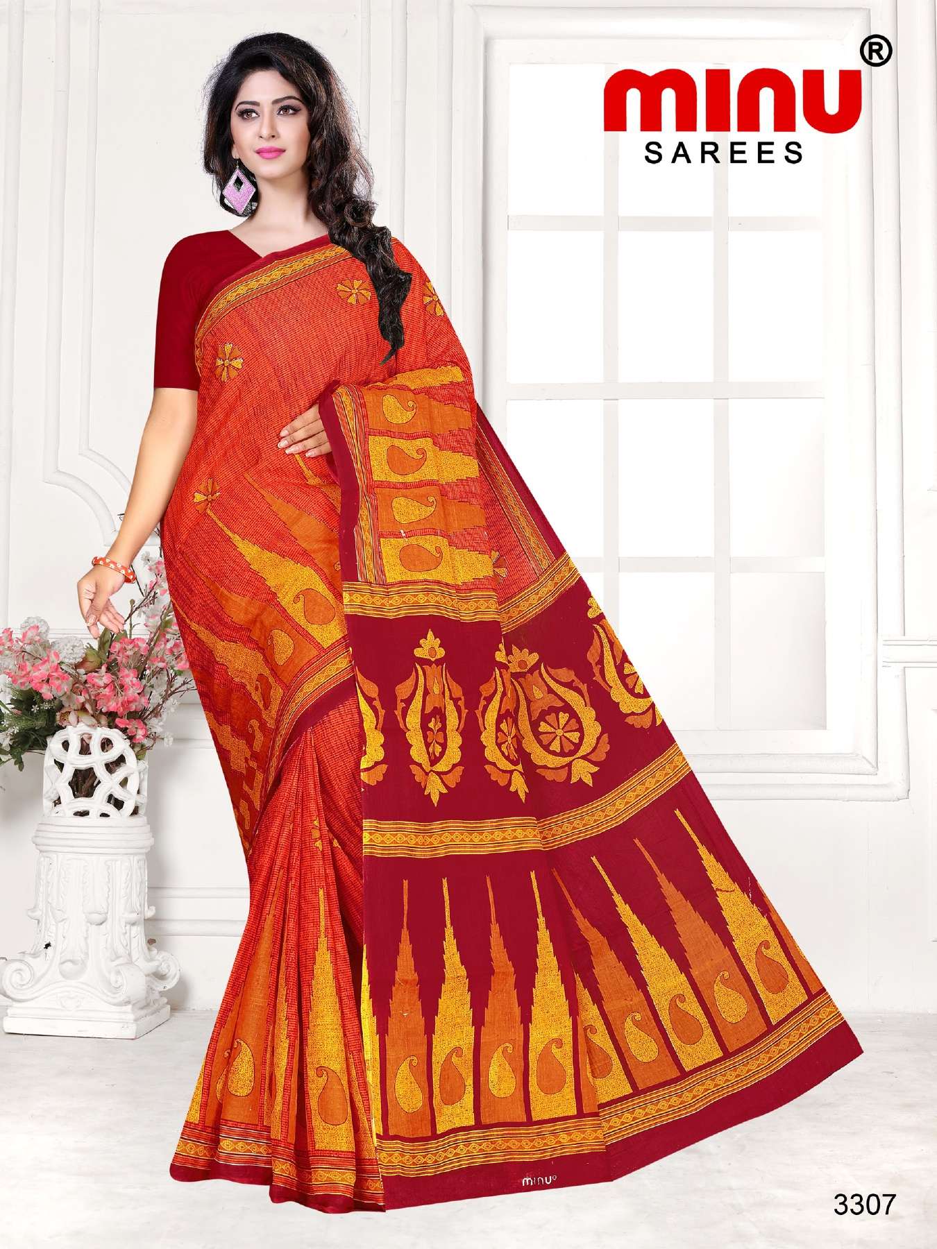 Minu TUKTUKI ( Riya ) Cotton Printed Saree-15P Catalog