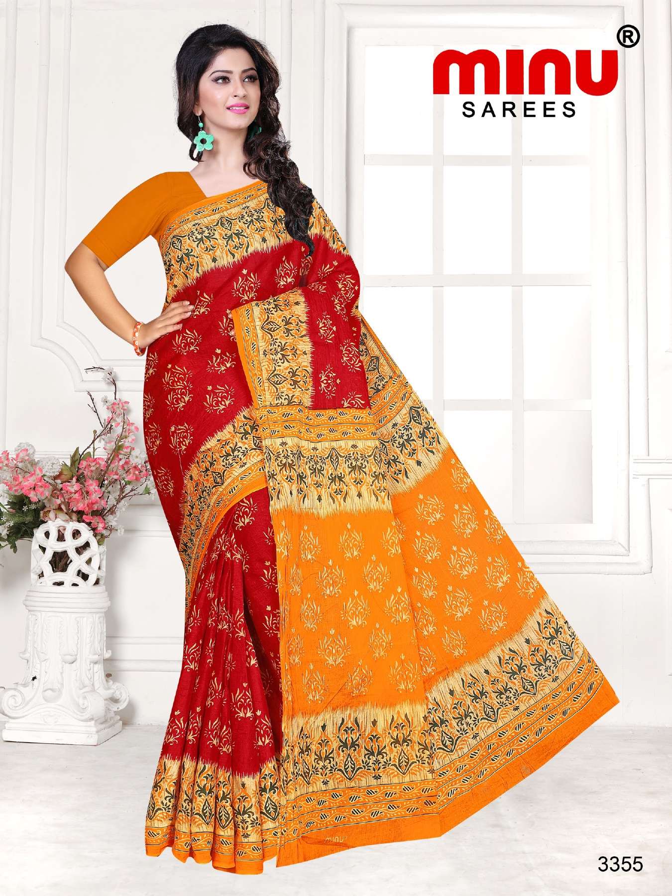 Minu TUKTUKI ( Riya ) Cotton Printed Saree-15P Catalog