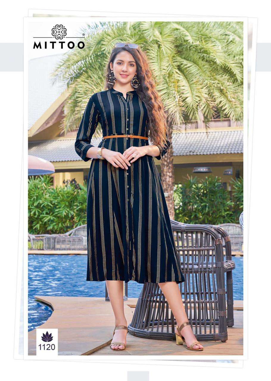  MITTOO BELT VOL 10  Rayon Printed Kurtis Catalogue