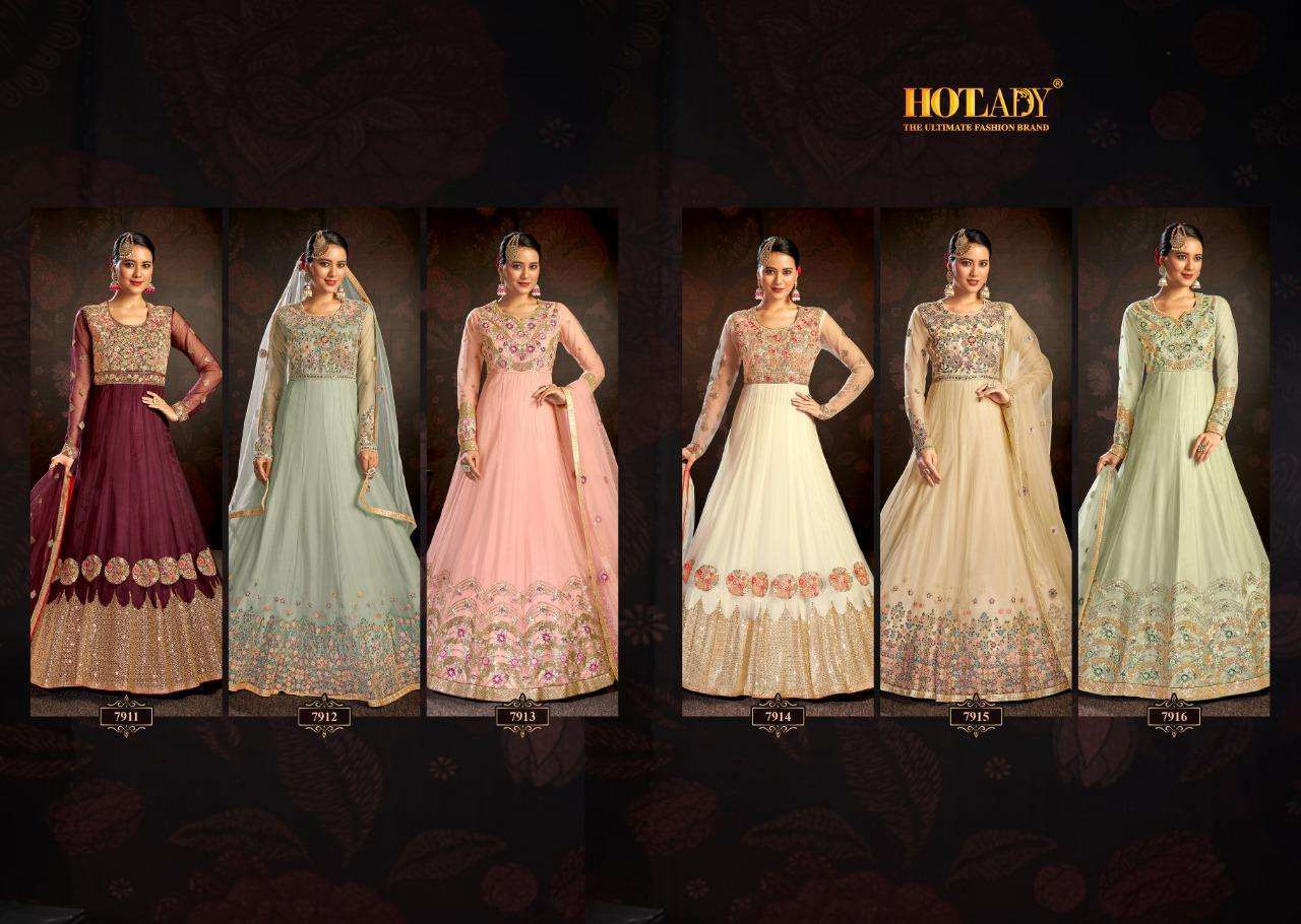  NASHEEN VOL 3 BY HOTLADY ANARKALI LONG SUIT COLLECTION
