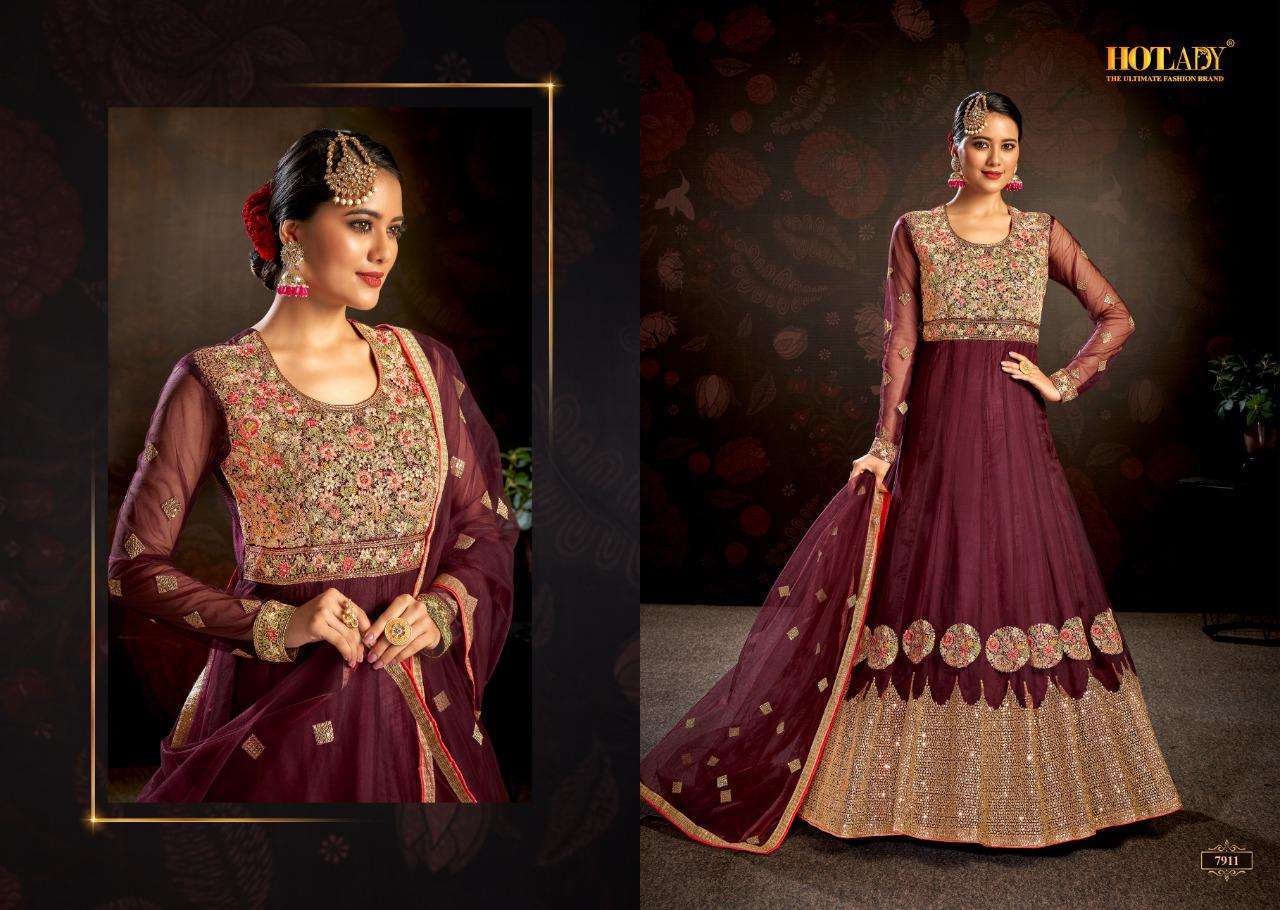  NASHEEN VOL 3 BY HOTLADY ANARKALI LONG SUIT COLLECTION