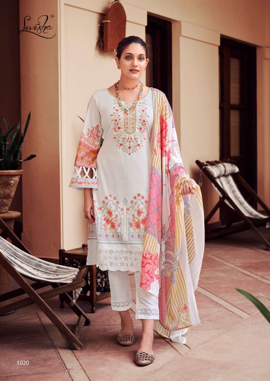 NOOR E ISHQ BY LEVISHA COTTON PAKISTANI PRINTED WORK SALWAR KAMEEZ