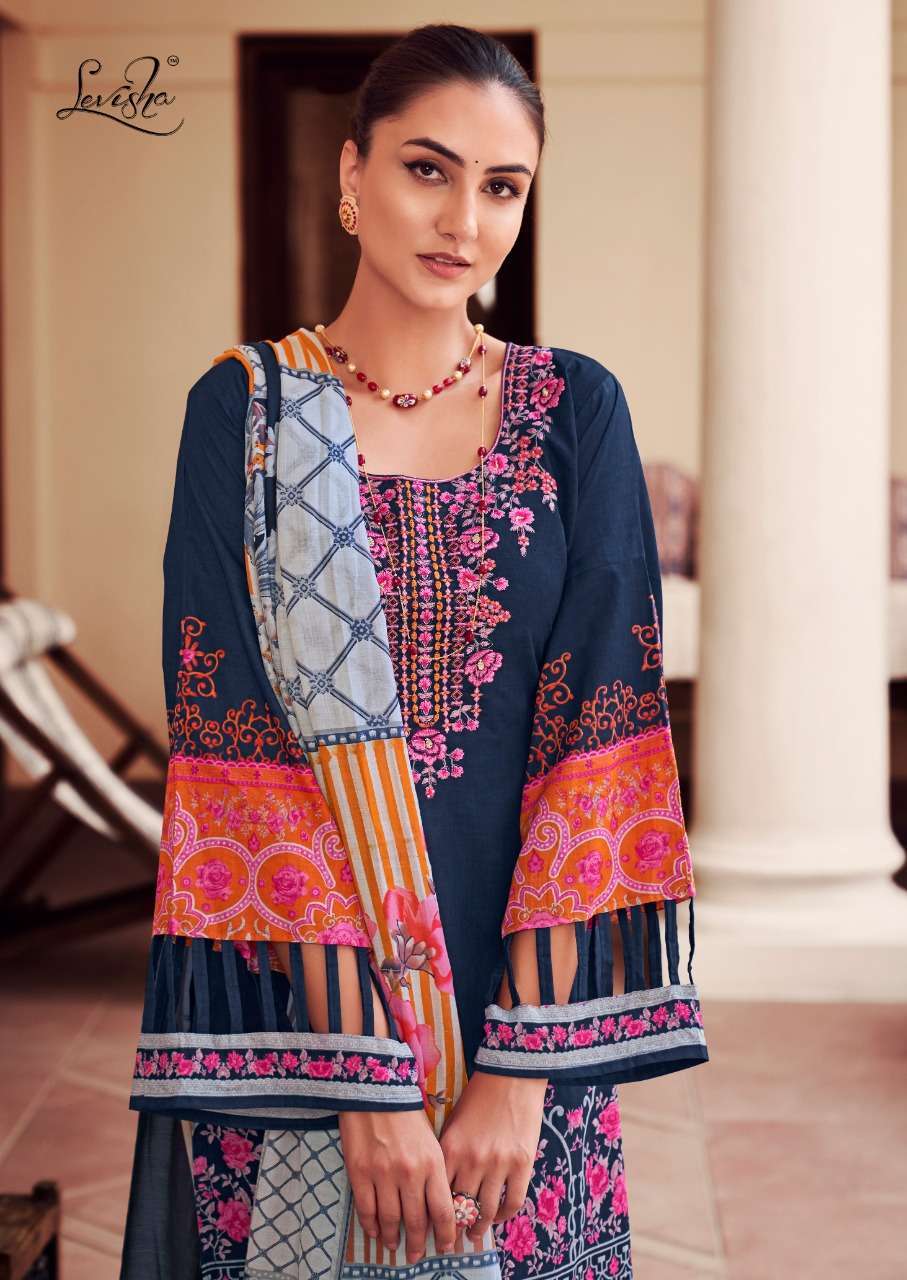 NOOR E ISHQ BY LEVISHA COTTON PAKISTANI PRINTED WORK SALWAR KAMEEZ