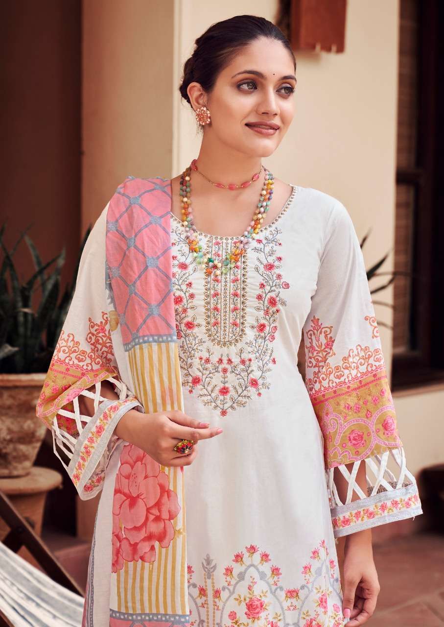 NOOR E ISHQ BY LEVISHA COTTON PAKISTANI PRINTED WORK SALWAR KAMEEZ