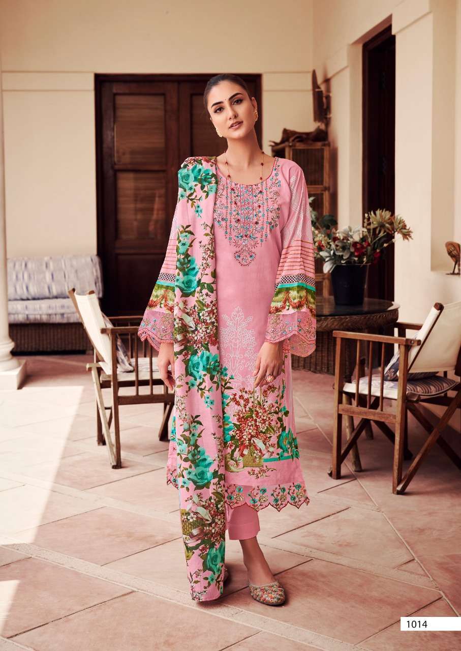 NOOR E ISHQ BY LEVISHA COTTON PAKISTANI PRINTED WORK SALWAR KAMEEZ