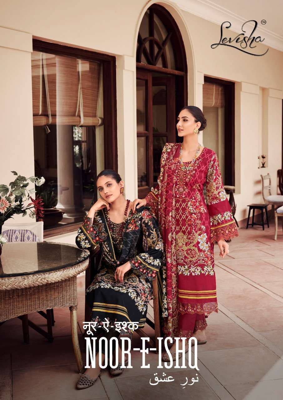 NOOR E ISHQ BY LEVISHA COTTON PAKISTANI PRINTED WORK SALWAR KAMEEZ