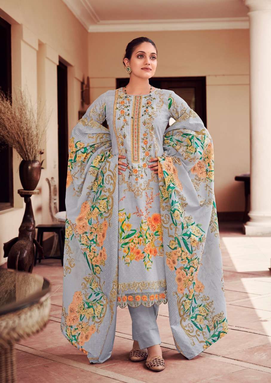 NOOR E ISHQ BY LEVISHA COTTON PAKISTANI PRINTED WORK SALWAR KAMEEZ