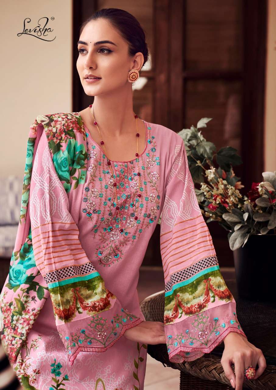 NOOR E ISHQ BY LEVISHA COTTON PAKISTANI PRINTED WORK SALWAR KAMEEZ