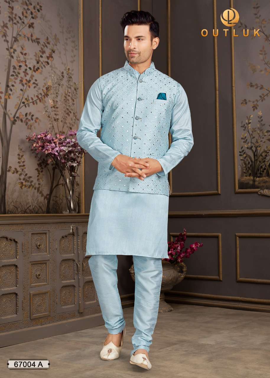 Outlook 67 A Festive Wear Kurta Pajama With Jacket Collection