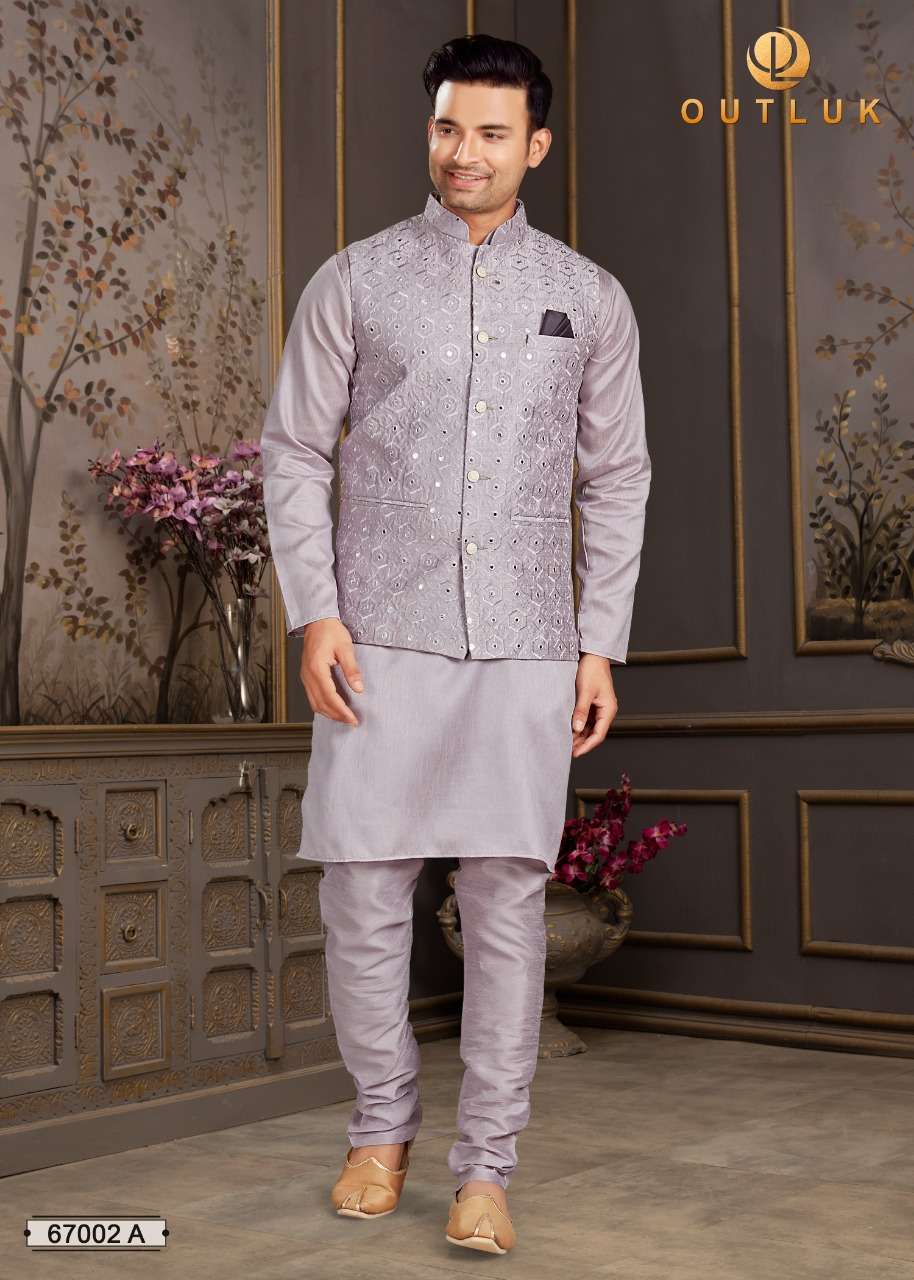 Outlook 67 A Festive Wear Kurta Pajama With Jacket Collection