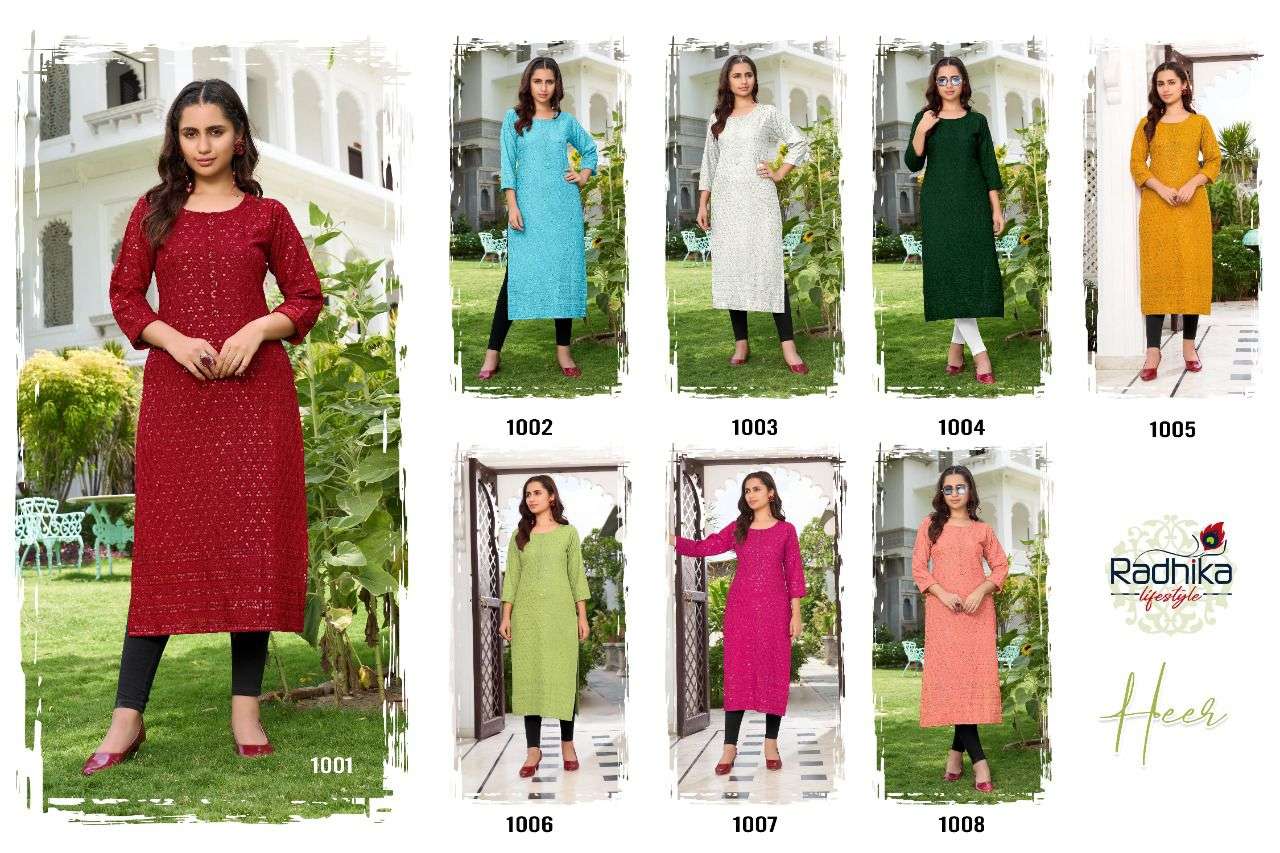 Radhika Presents HEER kurtis catalogue