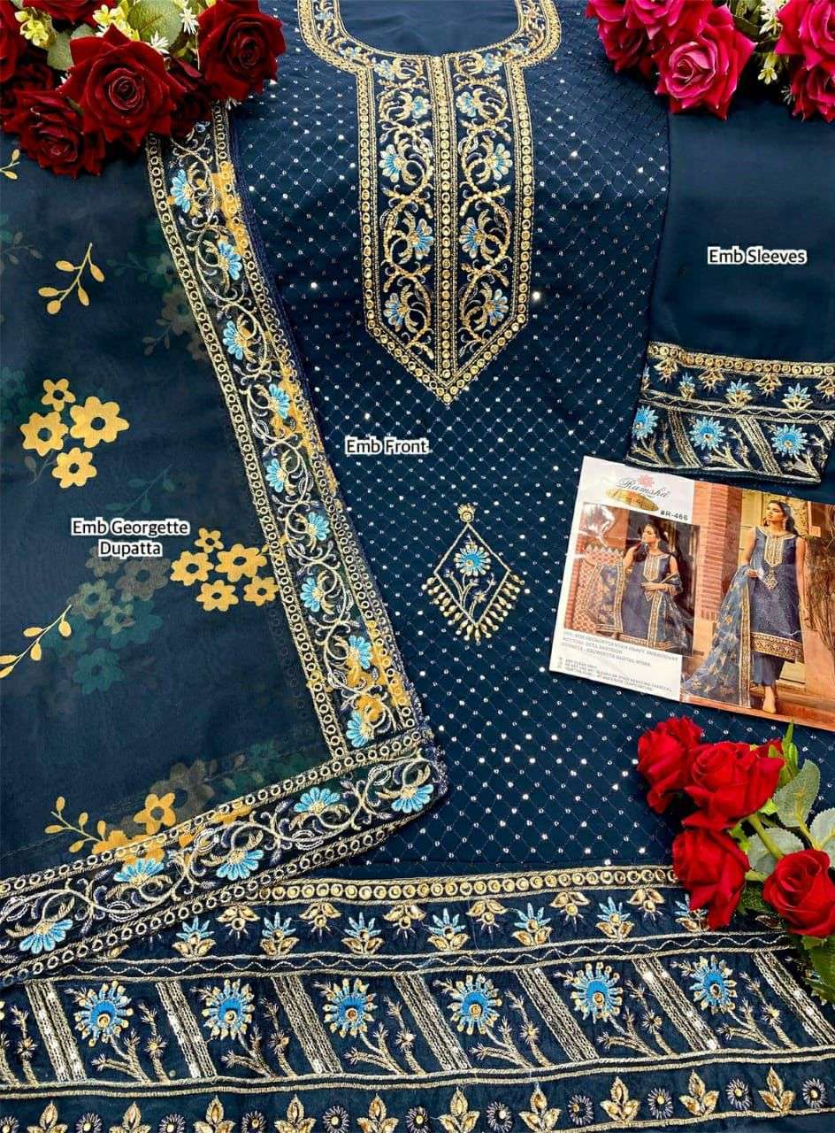 RAMSHA DESIGN 466 PAKSITANI GEORGETTE DRESSES SUPPLIER