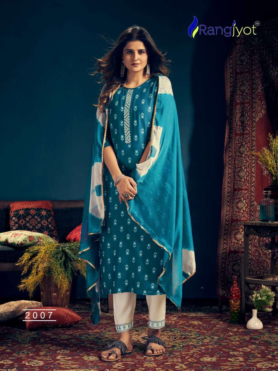 RANGJYOT RANGMAYA VOL 2 READYMADE CASUAL WEAR RAYON SUITS WHOLESALER