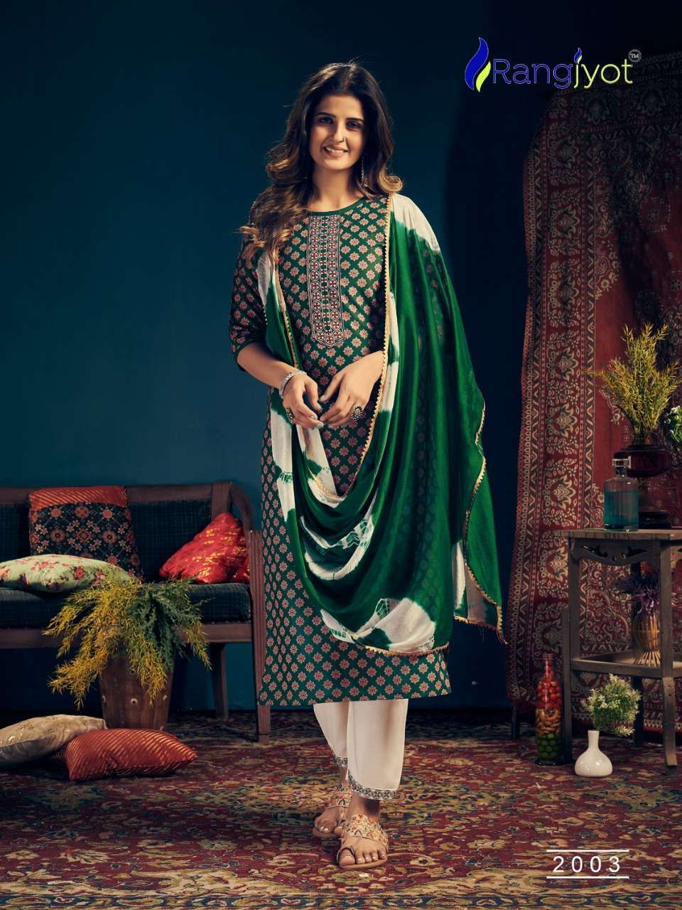RANGJYOT RANGMAYA VOL 2 READYMADE CASUAL WEAR RAYON SUITS WHOLESALER