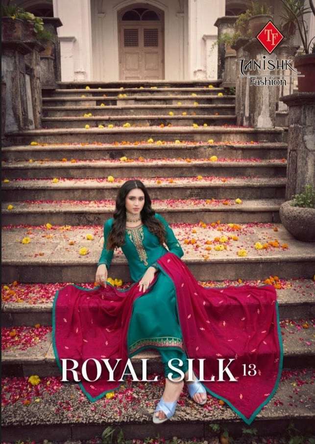 ROYAL SILK VOL 13 BY TANISHK FRENCH CRAPE DESIGNER SALWAR KAMEEZ