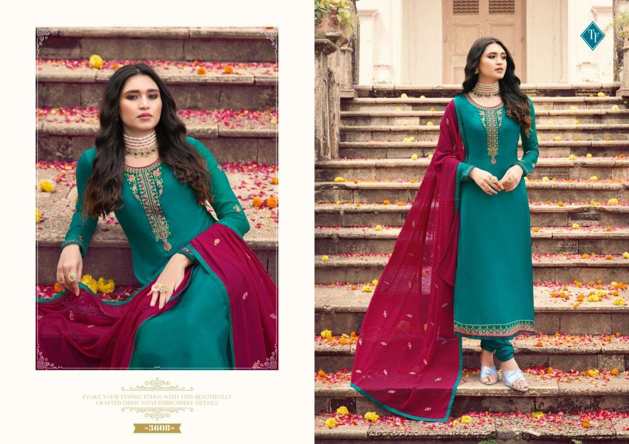 ROYAL SILK VOL 13 BY TANISHK FRENCH CRAPE DESIGNER SALWAR KAMEEZ