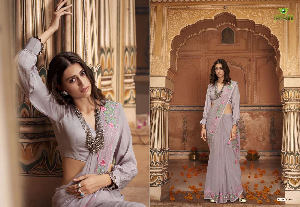 SANSKAR NAARI PURE CHIFFON DESIGNER SAREES COLLECTION IN SURAT