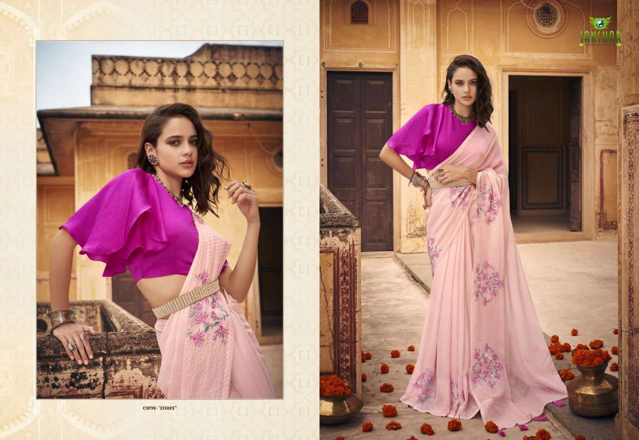 SANSKAR NAARI PURE CHIFFON DESIGNER SAREES COLLECTION IN SURAT