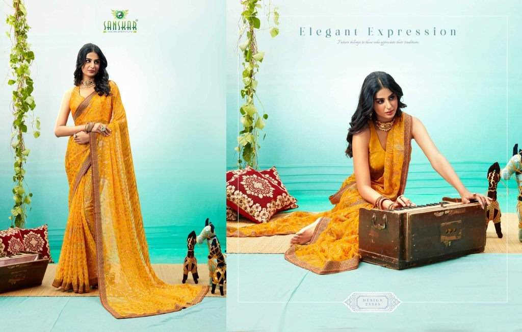 SANSKAR SHINE BRASSO PRINTED CASUAL WEAR SAREE