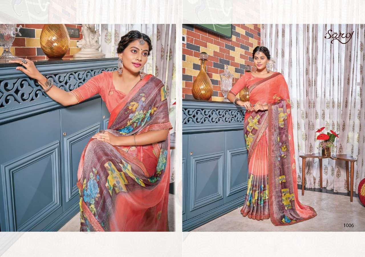 Saroj Khushi Brasso, with Beautiful Digitel Print.