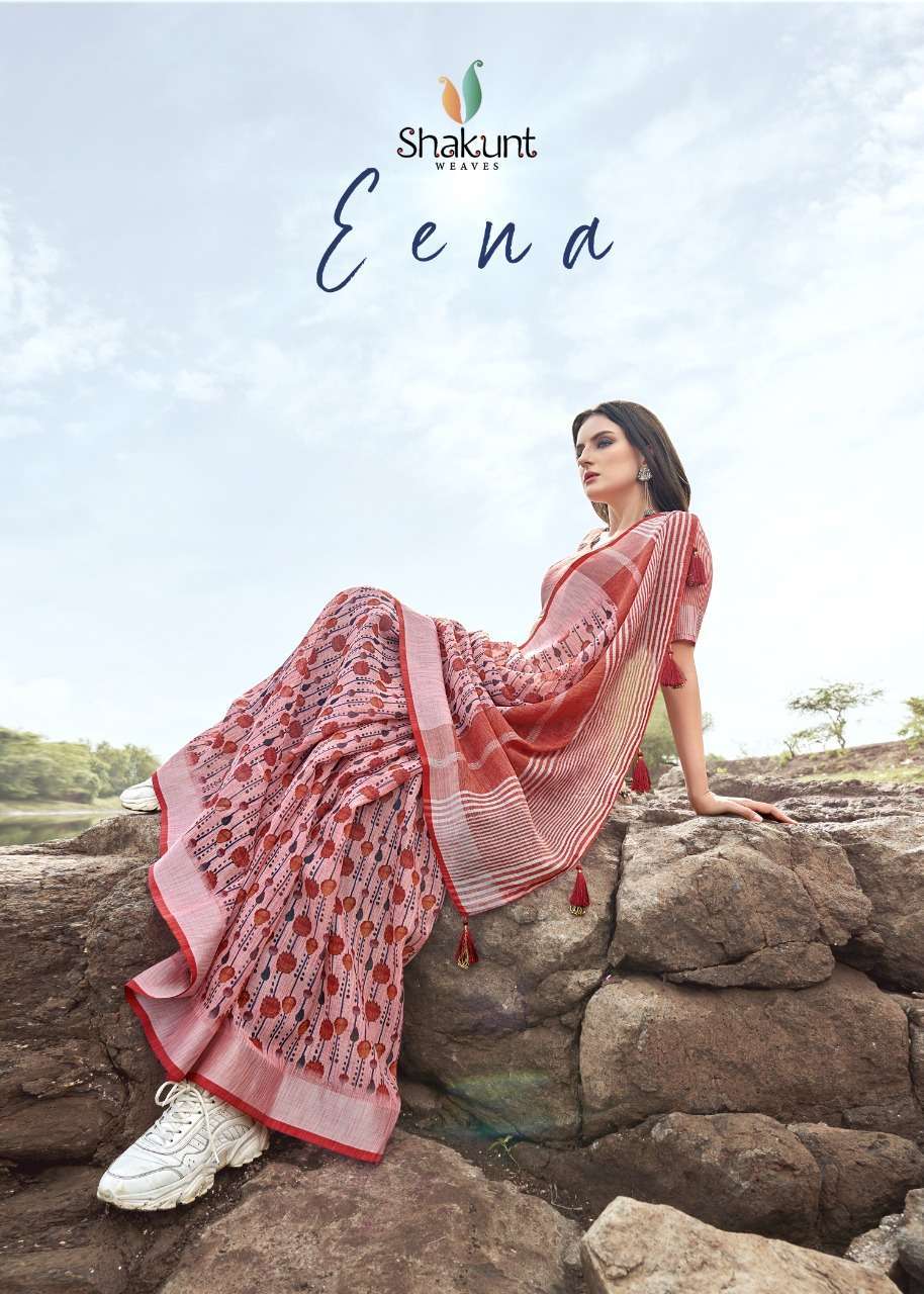  SHAKUNT WEAVES EENA LINEN SAREE ONLINE SUPPLIER