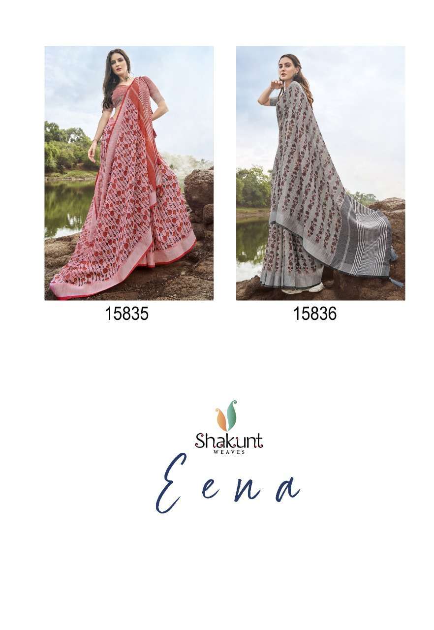  SHAKUNT WEAVES EENA LINEN SAREE ONLINE SUPPLIER