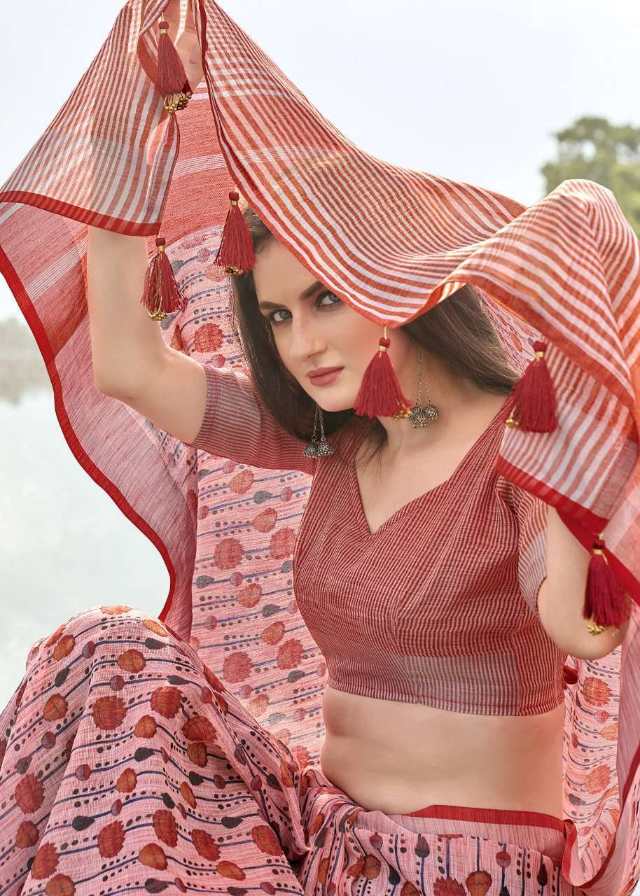  SHAKUNT WEAVES EENA LINEN SAREE ONLINE SUPPLIER